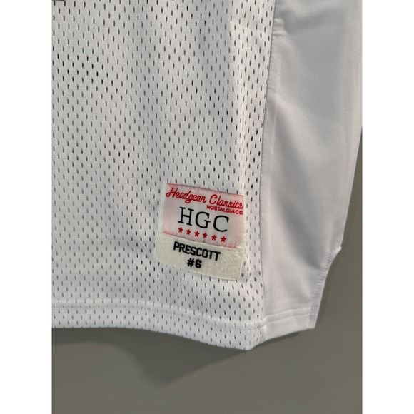 Headgear Classics Prescott Haughton #6 Football Jersey‎ Youth L White Red - Picture 2 of 4